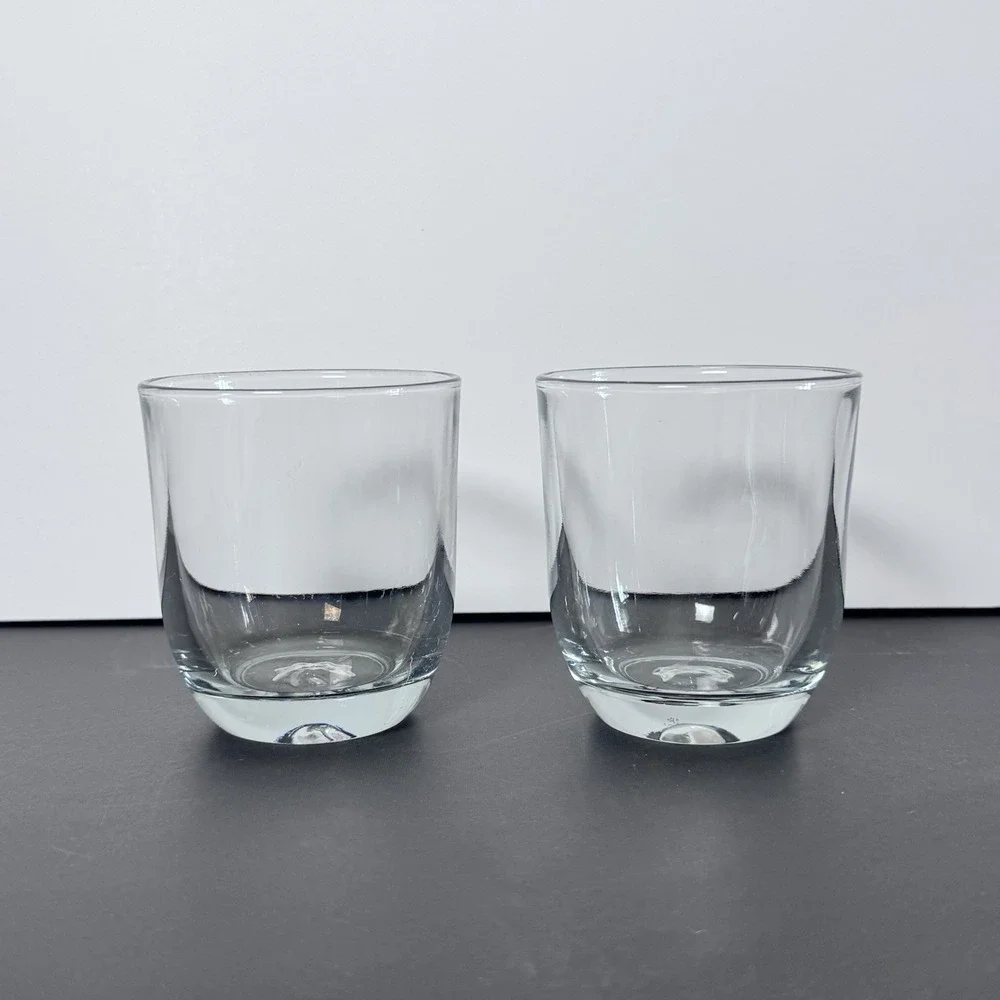 Set Of 2 Glasses With Pinwheel Poke Whiskey Double Old Fashion Barware Drinkware